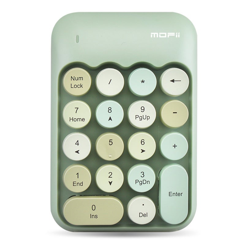 Mo Tianhao 2.4G Wireless Small Digital Keyboard Retro Colorful Keycap Keyboard Financial Factory Batch - Image 1